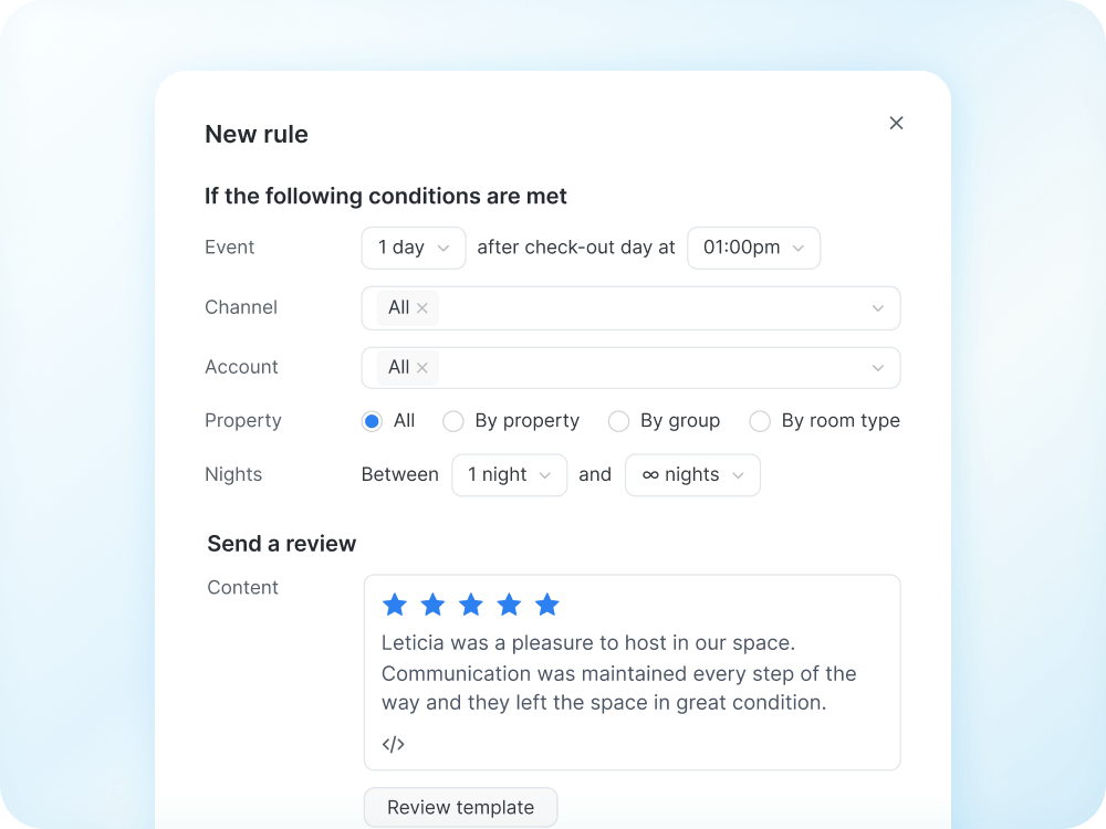 Automated reviews